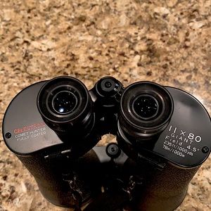 Vintage Celestron 11x80 Giant Field Glasses with Case.